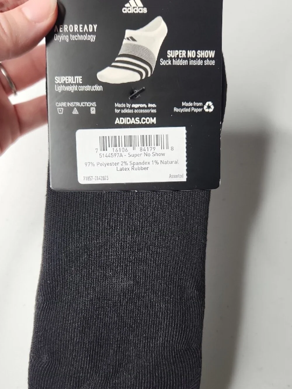 adidas Women's Superlite No-Show Sneaker Socks - White & Black